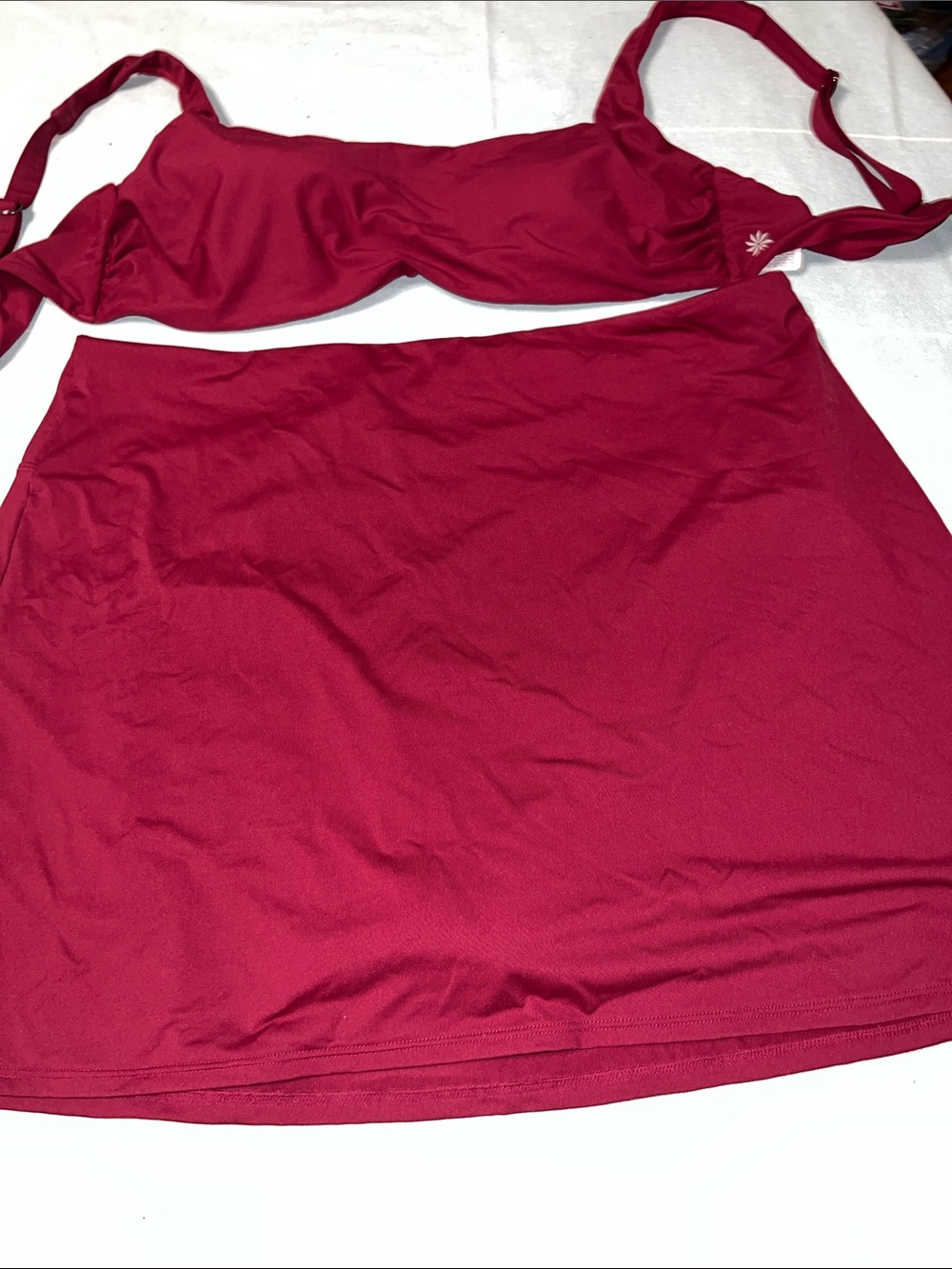 Athleta Berry Red Bikini Top and Skort Set - Picture 5 of 5